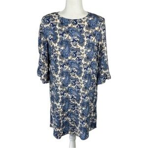 H&M Blue Multicolored Mini Dress Size 6